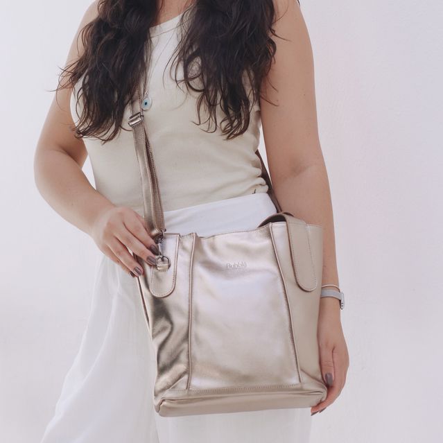 Bolsa de Couro - CELEBRAR - Champagne