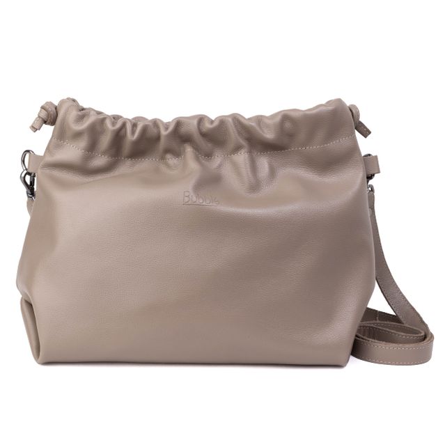 Bolsa de Couro Legítimo Amêndoa - HARMONIA GRANDE