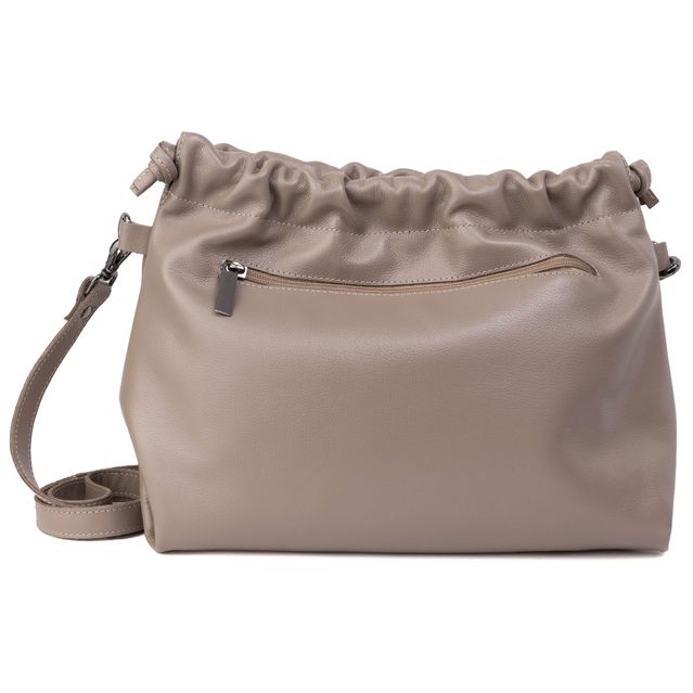 Bolsa de Couro Legítimo Amêndoa - HARMONIA GRANDE