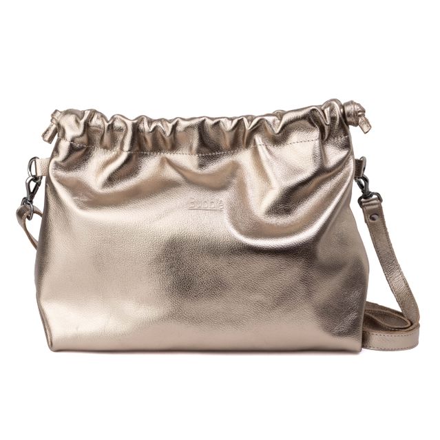 Bolsa de Couro Legítimo Champagne - HARMONIA GRANDE