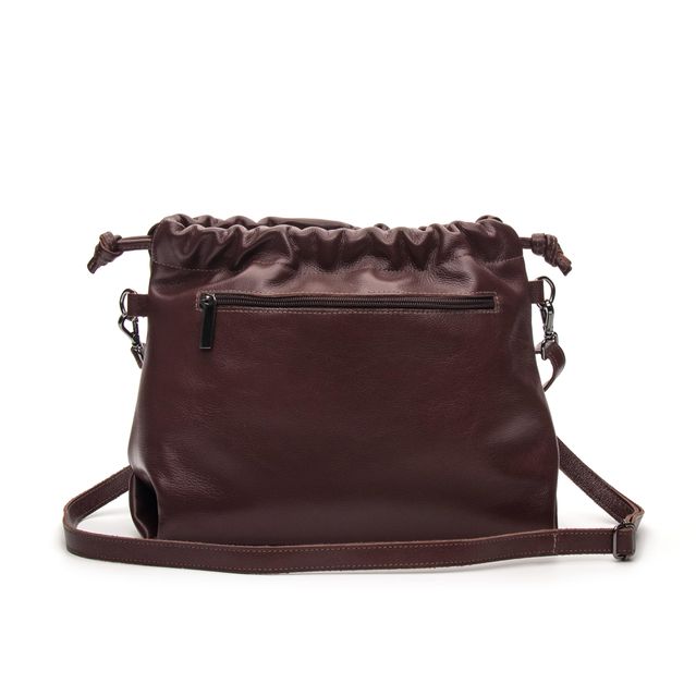 Bolsa de Couro Legítimo Madeira - HARMONIA GRANDE