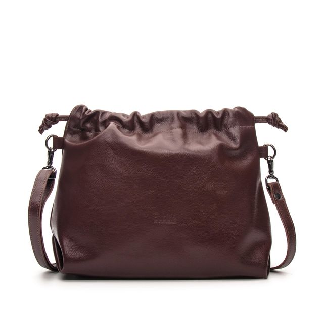 Bolsa de Couro Legítimo Madeira - HARMONIA GRANDE