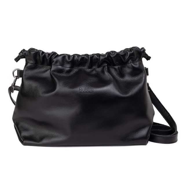 Bolsa de Couro Legítimo Preta - HARMONIA GRANDE