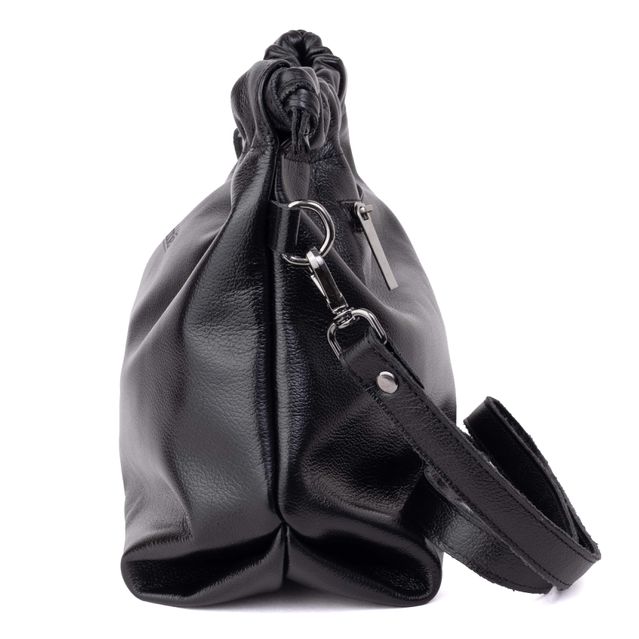 Bolsa de Couro Legítimo Preta - HARMONIA GRANDE