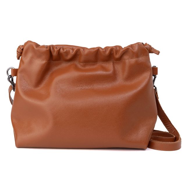 Bolsa de Couro Legítimo Telha - HARMONIA GRANDE