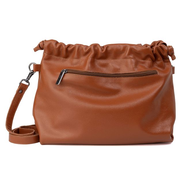 Bolsa de Couro Legítimo Telha - HARMONIA GRANDE