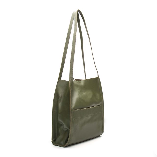 Bolsa de Couro - LITORAL - Verde Cacto