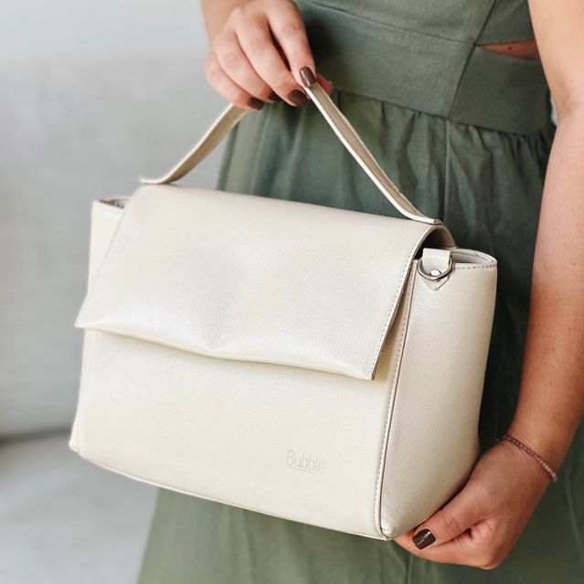 Bolsa de Couro - SERRA - Off White