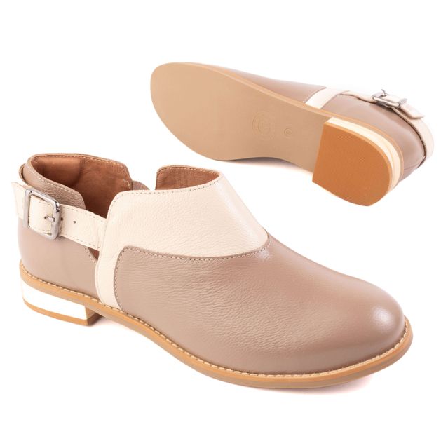 Bota - ACONCHEGO - Amêndoa e Off White - 664.49