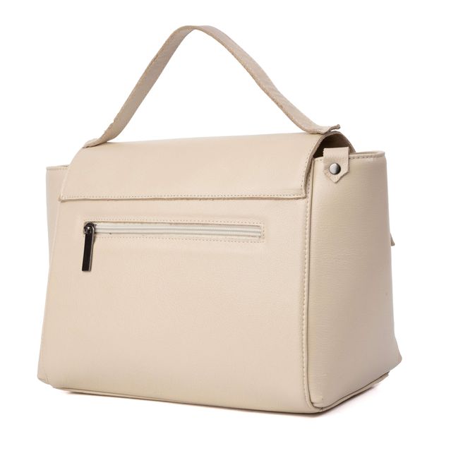Bolsa de Couro - SERRA - Off White