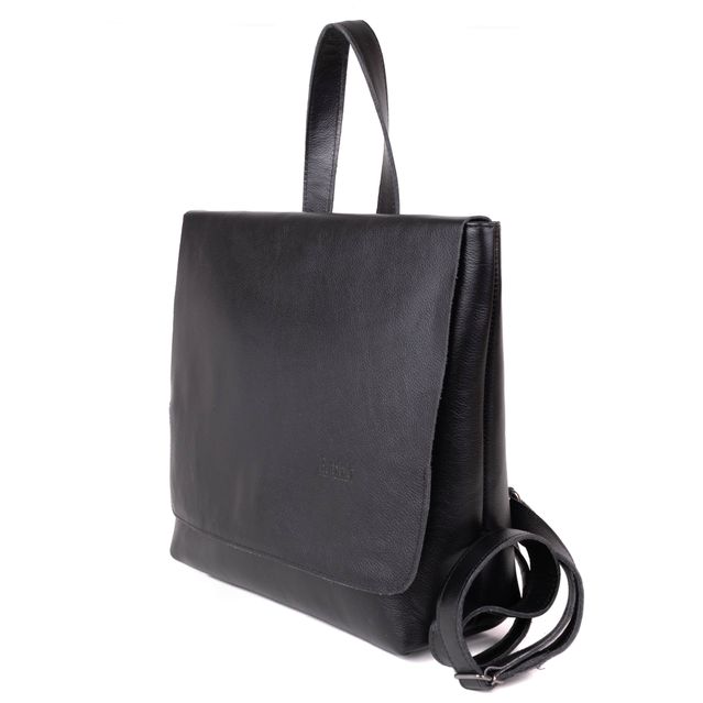 Mochila de Couro - LOTUS - Preta