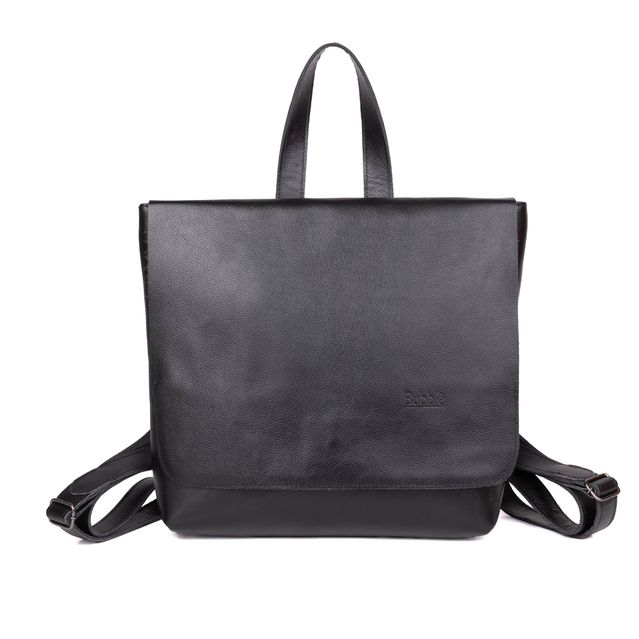Mochila de Couro - LOTUS - Preta
