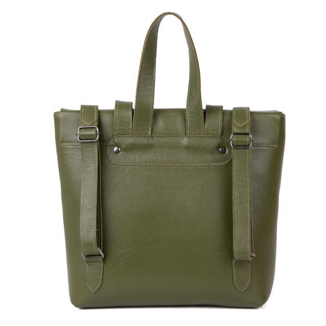 Mochila de Couro - LOTUS - Verde Cacto