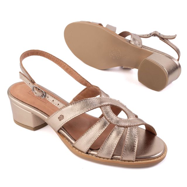 Sandália - ENTRELAÇAR - Champagne - 2075.17
