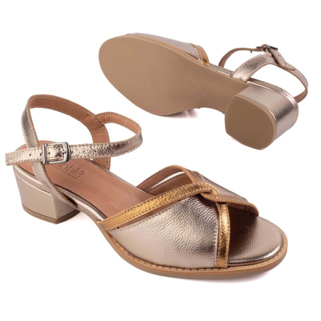 Sandália - ENVOLVER - Bronze e Champagne - 2075.15