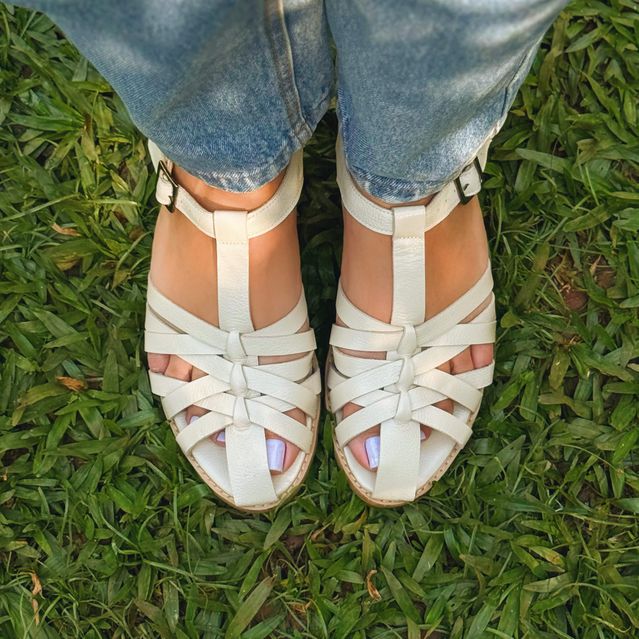 Sandália Fisherman - BEIJA-FLOR - Off White - 842.108