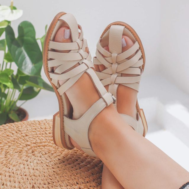 Sandália Fisherman - BEIJA-FLOR - Off White - 842.108