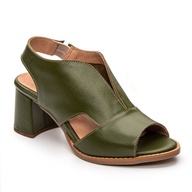 Sandália Peep Toe Verde Cacto - VENEZA