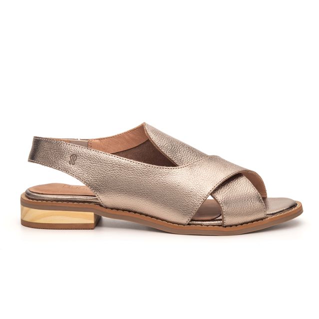 Sandália Rasteira - ALENTO - Champagne - 842.31