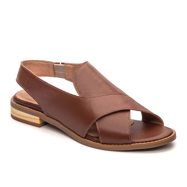 Sandália Rasteira - ALENTO - Chocolate - 842.31