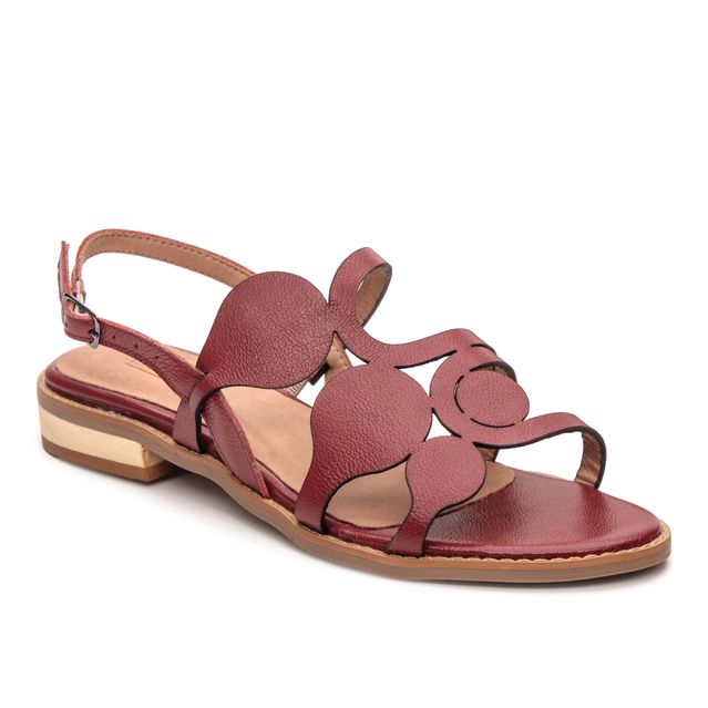 Sandália Rasteira - AMANHECER - Vermelho - 842.116