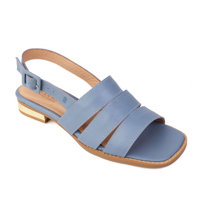 Sandália Rasteira - BRILHAR - Azul Hortência - 914.42