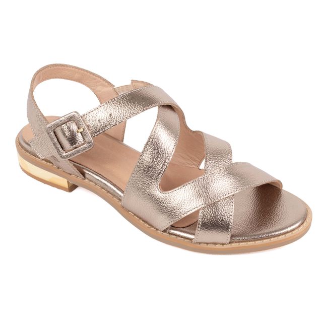 Sandália Rasteira - ILUMINAR - Champagne - 842.120