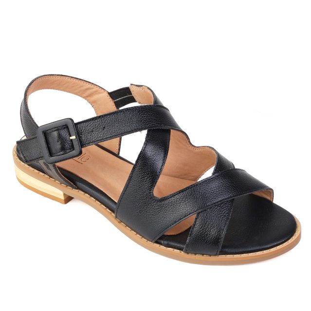 Sandália Rasteira - ILUMINAR - Preta - 842.120