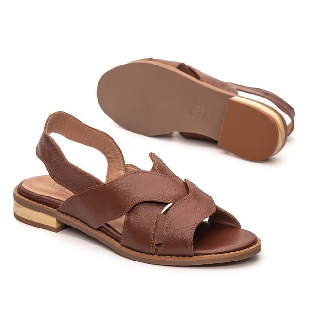 Sandália Rasteira - ONDAS - Chocolate - 842.91