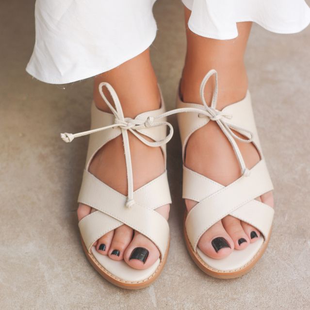 Sandália Rasteira - REVELAR - Off White - 842.129