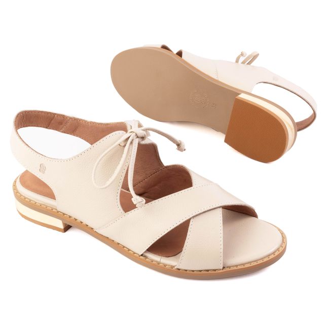 Sandália Rasteira - REVELAR - Off White - 842.129