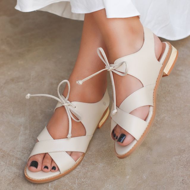 Sandália Rasteira - REVELAR - Off White - 842.129