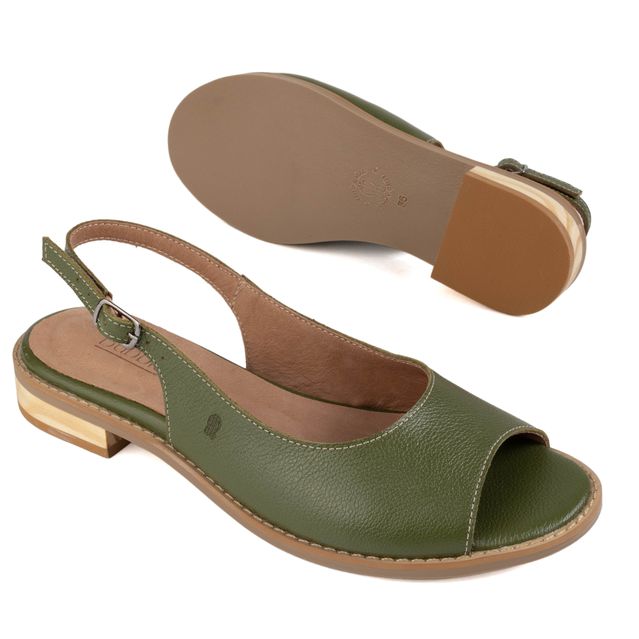 Sandália Rasteira - SUTILEZA - Verde Cacto - 862.02