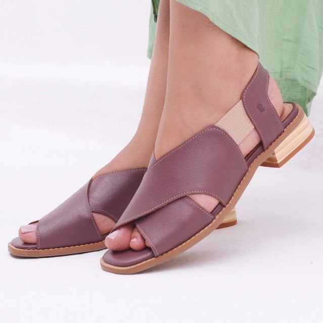 Sandália Rasteira - TRANQUILIZAR - Mousse - 401.06
