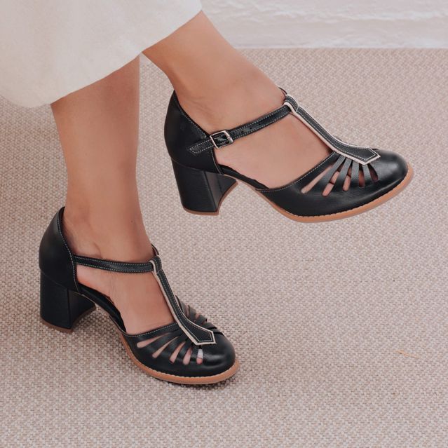 Sapato Boneca - ADMIRAR - Preto e Off White - 771.09