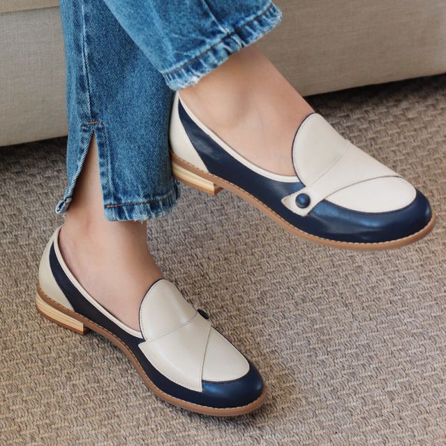 Sapato - SOFISTICAR - Azul Anil e Off White - 664.14