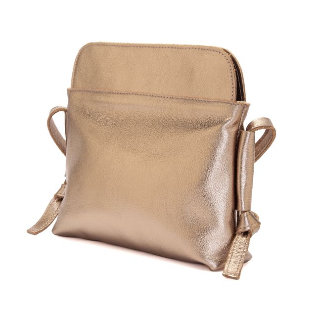 Bolsa de Couro - LIBERDADE - Champagne