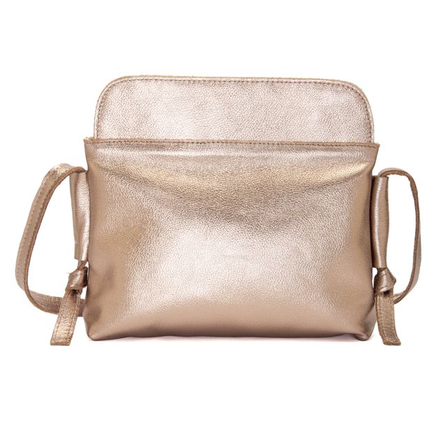 Bolsa de Couro - LIBERDADE - Champagne