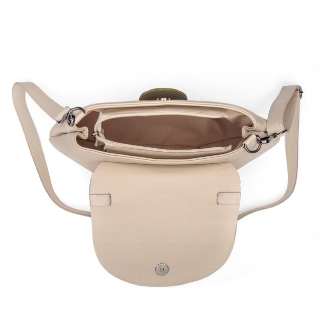 Bolsa de Couro - Mini NASCENTE - Off White e Sálvia