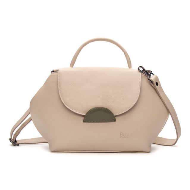 Bolsa de Couro - Mini NASCENTE - Off White e Sálvia