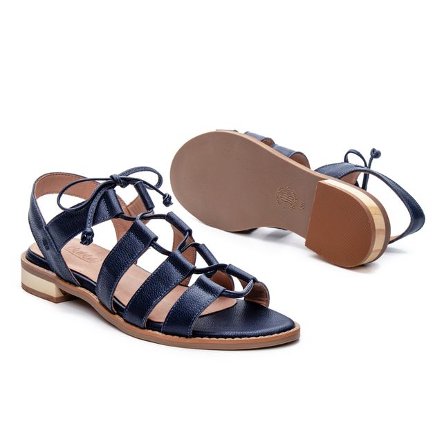 Sandália Rasteira - ABRAÇO - Azul Anil - 862.06