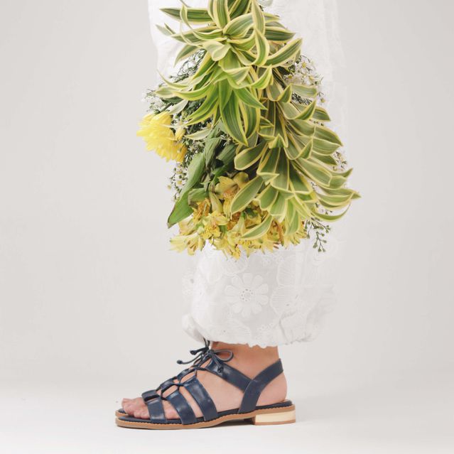 Sandália Rasteira - ABRAÇO - Azul Anil - 862.06