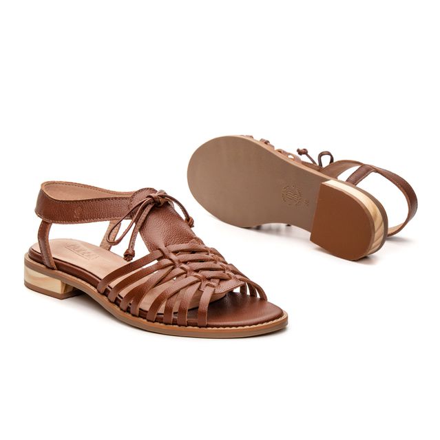 Sandália Rasteira - ESSENCIAL - Chocolate - 862.05