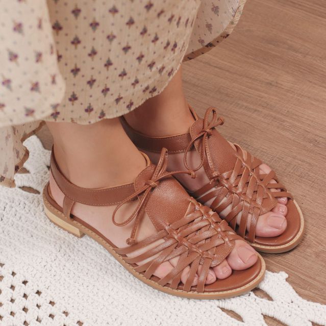 Sandália Rasteira - ESSENCIAL - Chocolate - 862.05