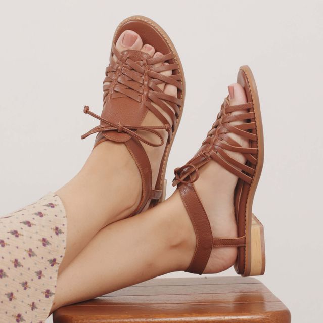 Sandália Rasteira - ESSENCIAL - Chocolate - 862.05