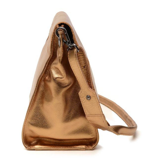 Bolsa de Couro - ACOLHER - Bronze