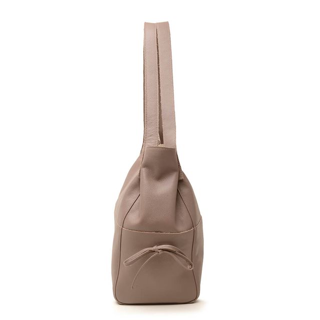 Bolsa de Couro - CONFIAR - Amêndoa 