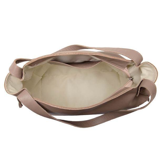 Bolsa de Couro - CONFIAR - Amêndoa 