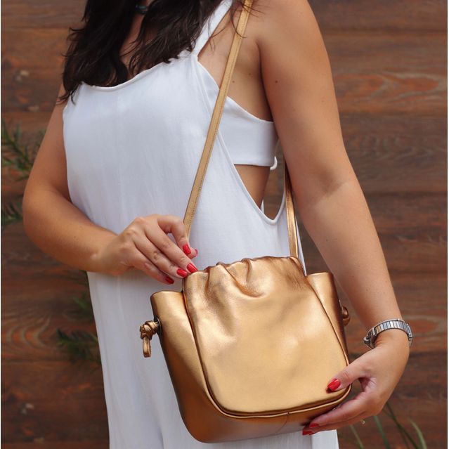 Bolsa de Couro - INSPIRAR - Bronze