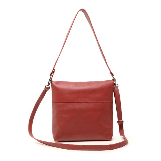 Bolsa de Couro - LOTUS - Vermelha